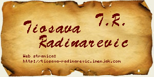 Tiosava Radinarević vizit kartica